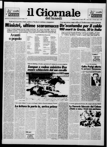 Il giornale del lunedi